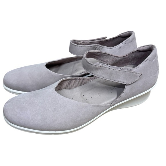 ECCO Women's Felicia Mary Jane Pump Grey Rose 10-10.5 Comfort Shoe With Strap - Picture 1 of 8
